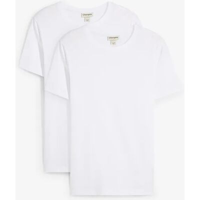 bonprix Tričko (2 ks v balení) z čistej bio bavlny, Slim Fit 48/50 (M) male bonprix Tričko (2 ks v balení) z čistej bio bavlny, Slim Fit 48/50 (M) male