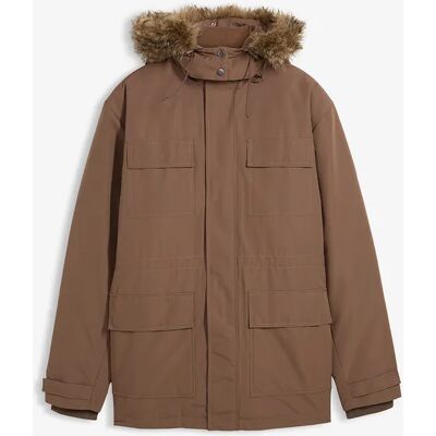 bonprix Dlhá vatovaná parka s flísovou podšívkou a odnímateľnou kapucňou 60/62 (XXL) male bonprix Dlhá vatovaná parka s flísovou podšívkou a odnímateľnou kapucňou 60/62 (XXL) male