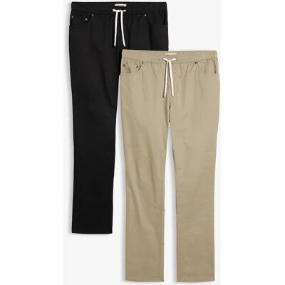 bonprix Strečové nohavice bez zapínania, Regular Fit, Straight (2 ks) 62 male bonprix Strečové nohavice bez zapínania, Regular Fit, Straight (2 ks) 62 male