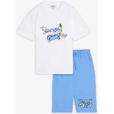bonprix Tričko Loose Fit a dlhé bermudy (2-dielna sada), z bio bavlny 164 male bonprix Tričko Loose Fit a dlhé bermudy (2-dielna sada), z bio bavlny 164 male