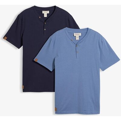bonprix Tričko s gombičkami (2 ks), z čistej bio bavlny 56/58 (XL) male bonprix Tričko s gombičkami (2 ks), z čistej bio bavlny 56/58 (XL) male