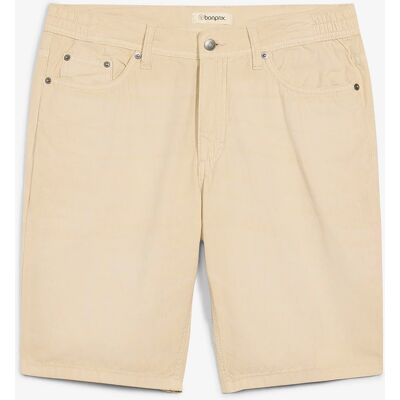bonprix Bermudy, ľahké, s elastickým pásom, z farbeného denimu, Regular Fit 40 male bonprix Bermudy, ľahké, s elastickým pásom, z farbeného denimu, Regular Fit 40 male