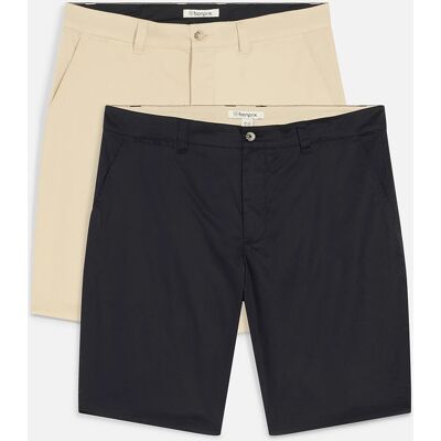 bonprix Chino bermudy 2 ks, Regular Fit, strečové 50 male bonprix Chino bermudy 2 ks, Regular Fit, strečové 50 male