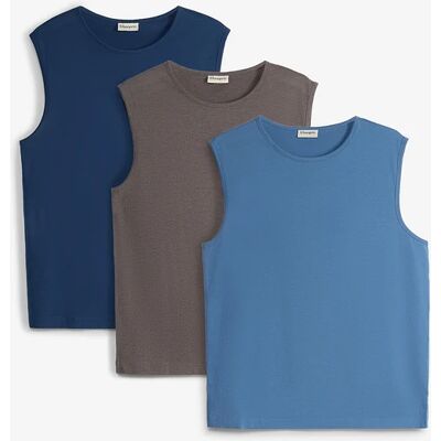 bonprix Tričko bez rukávov (3 ks) 64/66 (3XL) male bonprix Tričko bez rukávov (3 ks) 64/66 (3XL) male