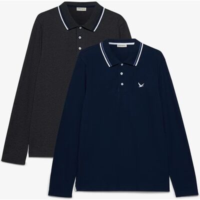 bonprix Polo tričko z čistej bio bavlny (2 ks) 60/62 (XXL) male bonprix Polo tričko z čistej bio bavlny (2 ks) 60/62 (XXL) male
