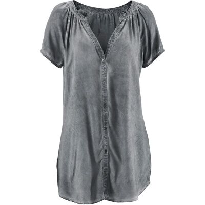 bonprix Blúzka, krátky rukáv, cold-dyed, udržateľná bavlna 46 female bonprix Blúzka, krátky rukáv, cold-dyed, udržateľná bavlna 46 female