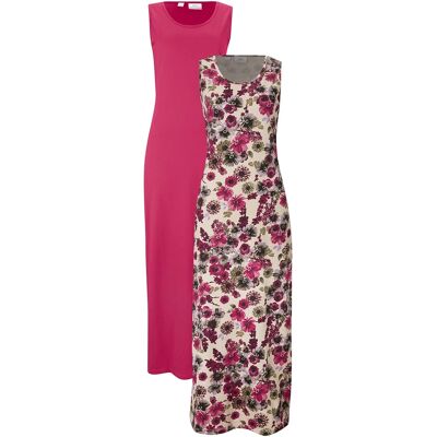 bonprix Maxi šaty, 2 ks, z čistej bavlny 36/38 female bonprix Maxi šaty, 2 ks, z čistej bavlny 36/38 female