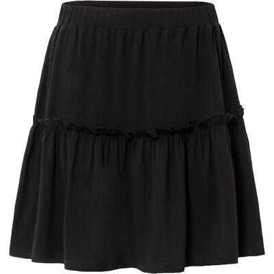 bonprix Džersejová sukňa s volánom z viskózového mixu 40/42 female bonprix Džersejová sukňa s volánom z viskózového mixu 40/42 female