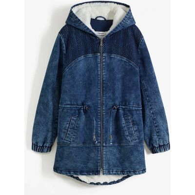 bonprix Parka bunda, džínsová, s kožušinou 38 female bonprix Parka bunda, džínsová, s kožušinou 38 female