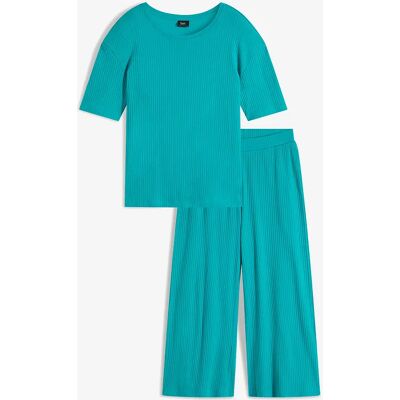 bonprix Pyžamo z vrúbkovaného materiálu, Culotte 48/50 female bonprix Pyžamo z vrúbkovaného materiálu, Culotte 48/50 female
