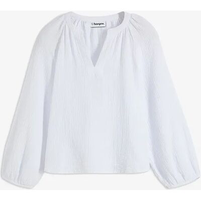bonprix Blúzka, oversize z mušelínu, z čistej bavlny 54 female bonprix Blúzka, oversize z mušelínu, z čistej bavlny 54 female