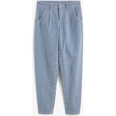 bonprix Džínsy Barrel, pásikované Mid Waist 40 female bonprix Džínsy Barrel, pásikované Mid Waist 40 female