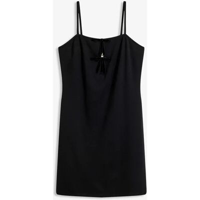 bonprix Mini šaty so zamatovou mašličkou 40/42 female bonprix Mini šaty so zamatovou mašličkou 40/42 female