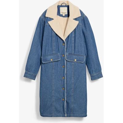 bonprix Zimný kabát, denim, teplo podšívaný, Teddy 50 female bonprix Zimný kabát, denim, teplo podšívaný, Teddy 50 female