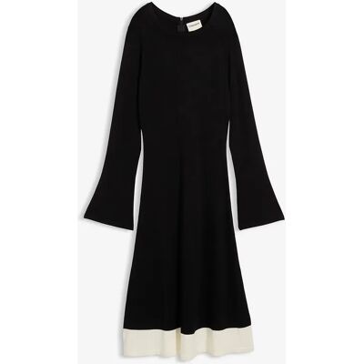 bonprix Pletené šaty z viskózového mixu s kontrastnými detailmi 32/34 female bonprix Pletené šaty z viskózového mixu s kontrastnými detailmi 32/34 female