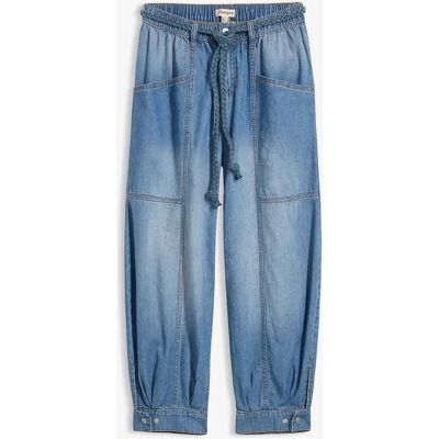 bonprix Džínsy Barrel Mid Waist, pohodlný pás 48 female bonprix Džínsy Barrel Mid Waist, pohodlný pás 48 female