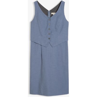 bonprix Púzdrové šaty vo vzhľade vesty 46 female bonprix Púzdrové šaty vo vzhľade vesty 46 female