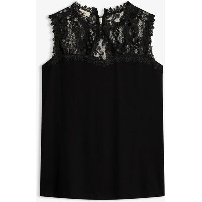 bonprix Top s čipkou z viskózového mixu 48/50 female bonprix Top s čipkou z viskózového mixu 48/50 female