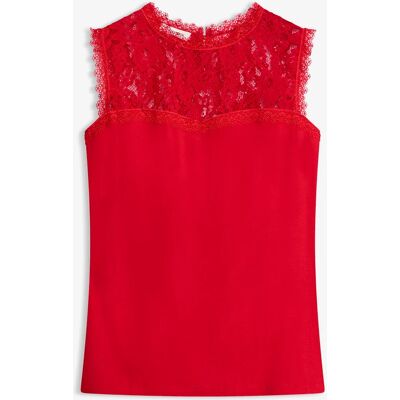 bonprix Top s čipkou z viskózového mixu 52/54 female bonprix Top s čipkou z viskózového mixu 52/54 female