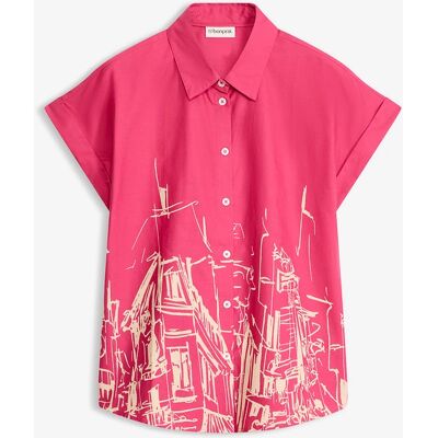 bonprix Blúzka oversized z bavlny, krátky rukáv 44 female bonprix Blúzka oversized z bavlny, krátky rukáv 44 female
