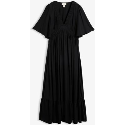 bonprix Maxi šaty s volánmi z padavej viskózy 42 female bonprix Maxi šaty s volánmi z padavej viskózy 42 female