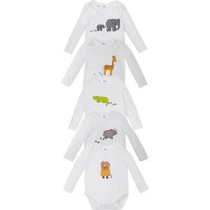 bonprix Body s dlhým rukávom (5 ks v balení), bio bavlna 68/74 unisex bonprix Body s dlhým rukávom (5 ks v balení), bio bavlna 68/74 unisex