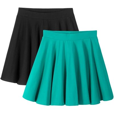 bonprix Džersejová sukňa (2 ks), s bio bavlnou 152/158 female bonprix Džersejová sukňa (2 ks), s bio bavlnou 152/158 female