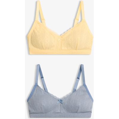 bonprix Podprsenka bralette bez kostíc, z ažúrovej bio bavlny (2 ks v balení) 38 female bonprix Podprsenka bralette bez kostíc, z ažúrovej bio bavlny (2 ks v balení) 38 female