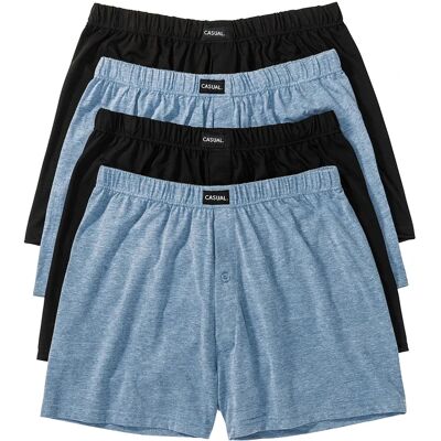 bonprix Voľné džersejové boxerky s mäkkou bavlnou (4 ks) 8 (XXL) male bonprix Voľné džersejové boxerky s mäkkou bavlnou (4 ks) 8 (XXL) male