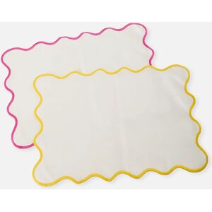 bonprix Prestieranie s vlnovým zakončením (2 ks) DxŠ 40/40 cm unisex bonprix Prestieranie s vlnovým zakončením (2 ks) DxŠ 40/40 cm unisex