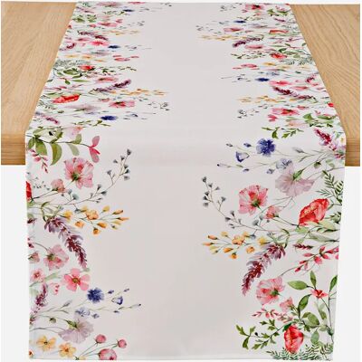 bonprix Stredový obrus s kvetovanou potlačou DxŠ 40/140 cm unisex bonprix Stredový obrus s kvetovanou potlačou DxŠ 40/140 cm unisex