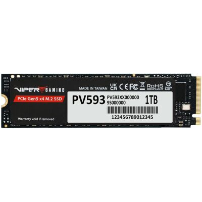 Patriot Viper PV593 Up PV593P1TBM28H 1TB M.2 PCIe 5.0 x4 SSD Drive Patriot Viper PV593 Up PV593P1TBM28H 1TB M.2 PCIe 5.0 x4 SSD Drive