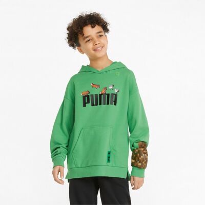 Puma PUMA x MINECRAFT Hoodie Kids Detská mikina EU 110 Puma PUMA x MINECRAFT Hoodie Kids Detská mikina EU 110