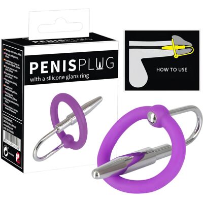 You2Toys - Penisplug - silikónový krúžok na žaluď s kónickým dilatátorom (fialovo-strieborný) You2Toys - Penisplug - silikónový krúžok na žaluď s kónickým dilatátorom (fialovo-strieborný)