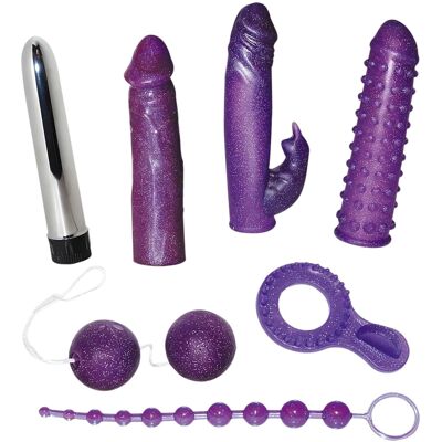 You2Toys - vibrátor set - trblietavý povrch - 7 dielov You2Toys - vibrátor set - trblietavý povrch - 7 dielov