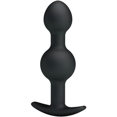 Pretty Love - análny dildo s vnútornou guličkou - čierne Pretty Love - análny dildo s vnútornou guličkou - čierne