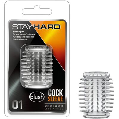 blush Stay Hard - dlhý tŕnitý penový krúžok na penis, návlek na penis (priehľadný) blush Stay Hard - dlhý tŕnitý penový krúžok na penis, návlek na penis (priehľadný)