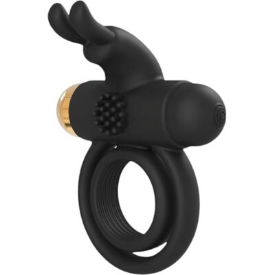 Dream Toys Elite Joel - vibračný erekčný krúžok na penis a semenníky - čierny, nabíjateľný Dream Toys Elite Joel - vibračný erekčný krúžok na penis a semenníky - čierny, nabíjateľný