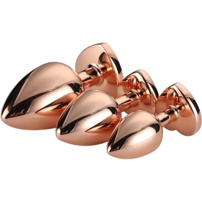 Dream Toys Gleaming Love - análna sada so srdiečkom - rosegold - 3 kusy Dream Toys Gleaming Love - análna sada so srdiečkom - rosegold - 3 kusy