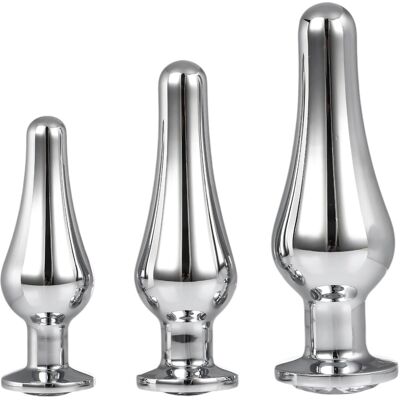 Dream Toys Gleaming Love - análny špičkový plug set (strieborný, 3-dielny) Dream Toys Gleaming Love - análny špičkový plug set (strieborný, 3-dielny)