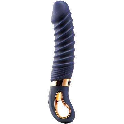 Dream Toys Goddess - vyhrievaný vrúbkovaný vibrátor (tmavomodrý) Dream Toys Goddess - vyhrievaný vrúbkovaný vibrátor (tmavomodrý)