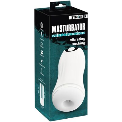 STROKER - akumulátorový, sací-vibračný masturbátor (biely) STROKER - akumulátorový, sací-vibračný masturbátor (biely)