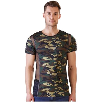 NEK - pánske tričko s maskáčovým vzorom (zeleno-hnedé) - 2XL NEK - pánske tričko s maskáčovým vzorom (zeleno-hnedé) - 2XL