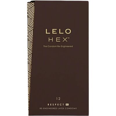 LELO Hex Respect XL - kondómy - extra veľkosť - 12 ks LELO Hex Respect XL - kondómy - extra veľkosť - 12 ks