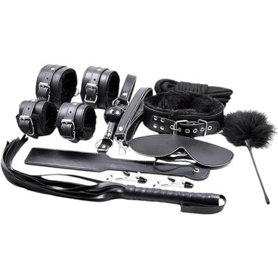 Dream Toys Blaze Ultimate - BDSM sada na zväzovanie - 10 dielov - čierna Dream Toys Blaze Ultimate - BDSM sada na zväzovanie - 10 dielov - čierna