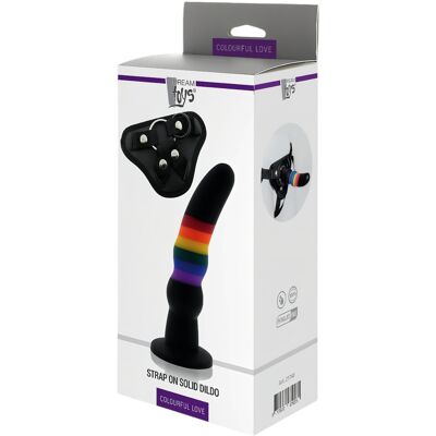 Dream Toys Colorful Love - nasadzovací dildo - farebné Dream Toys Colorful Love - nasadzovací dildo - farebné