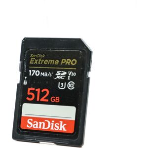 Used SanDisk 512GB Extreme PRO 170MB/s SDXC Card