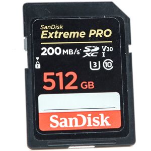 Used SanDisk 512GB Extreme PRO 170MB/s SDXC Card