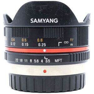 Used Samyang 7.5mm f/3.5 UMC Fisheye - Micro Four Thirds Fit