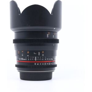 Used Samyang 50mm T1.5 VDSLR AS UMC - Canon EF Fit